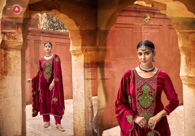 Taj Arabia By Triple Aaa Winter Wear Velvet Designer Salwar Kameez Wholesalers In Delhi